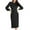 Black, variant on Cyber**Monday ChaoHeng Fall Dresses for Women Women's Pleated Midi Sweater Dress with Belt,Long Sleeve Round Neck Knee-Length Dress