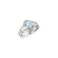 thumbnail image 6 of RYLOS Rings for Women 14K White Gold Swirl Ring with 7X5MM Oval Gemstone &  Diamond Ring March Aquamarine Jewelry Size 5, 6 of 7