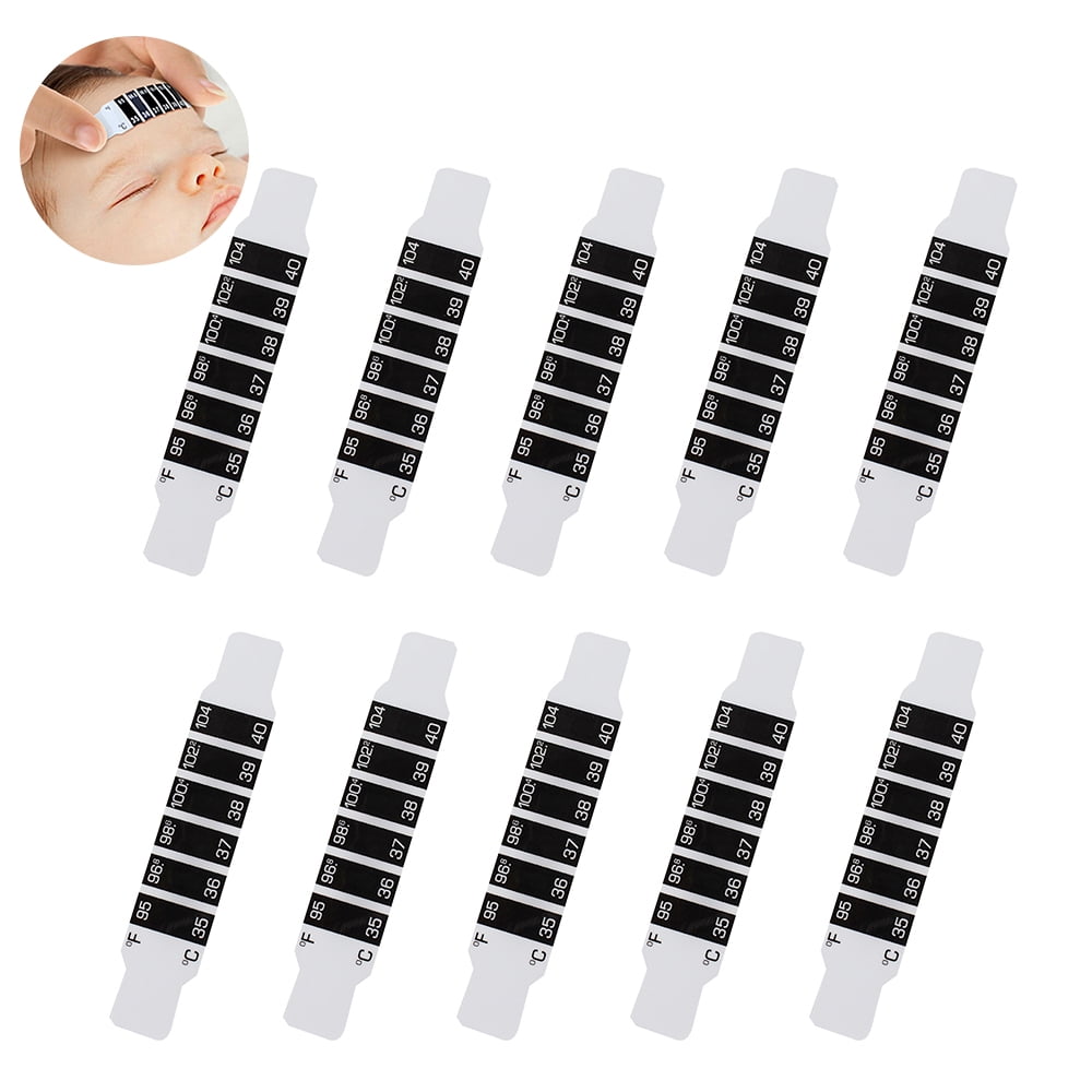 10 Pcs Forehead Thermometer Strips Instant Read Thermometer Strip