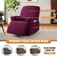 thumbnail image 3 of 3-Piece Stretch Recliner Sofa Cover - Soft Fabric, Pet (Dog/Cat) Scratch-Resistant, Furniture Protector Slipcover for Recliner Chair & Reclining Chair, 3 of 9