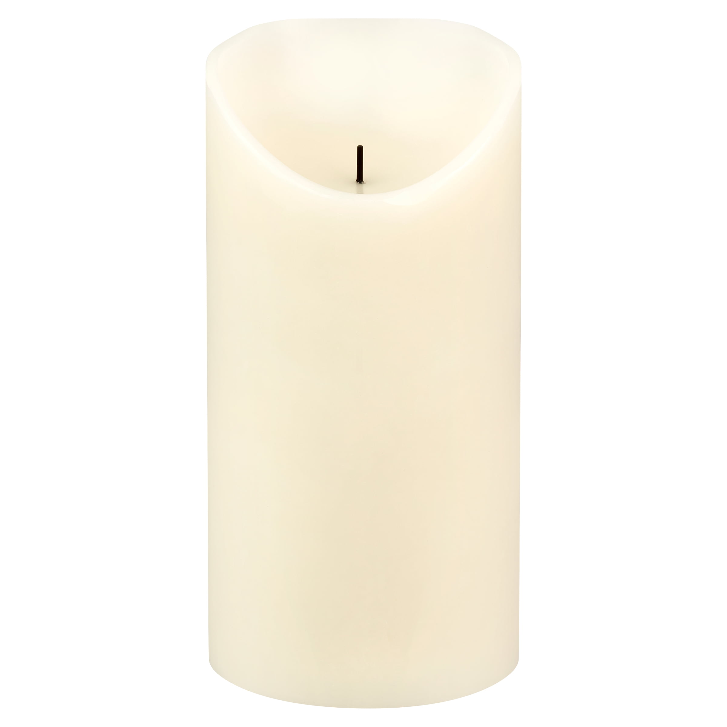 Mainstays Unscented Flameless LED Pillar Candle, Ivory, 4 x 8 in