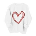 thumbnail image 3 of YOIAVAIOY Women Valentine's day Sweatshirts Couple Print Long Sleeve Crew Neck Casual Sweatshirt Winter Warm Pullover Tops White S, 3 of 6