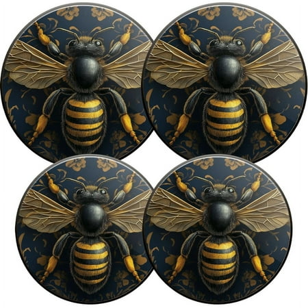 

Electric Stove Burner Covers Set of 4 Round Burner Cover 8 and 10 Inch Close-Up_Of_Elegant_Bee
