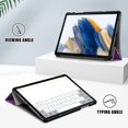 thumbnail image 2 of KOMI Slim case pour Galaxy Tab A9+ A9 Plus (Modèle 2023: Sm-X210/x215/x216) Étui Intelligent en Cuir à Rabat 3 Volets Fonction Support étui Arrière Rigide en PC, 2 of 5