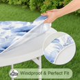 thumbnail image 5 of Pioneer Flower Floral Print Pattern Round Fitted Tablecloth with Elastic Edge,Dining Table Cover Waterproof,Outdoor Round Tablecloth for Camping,Dining,Indoor and Outdoor, 5 of 7
