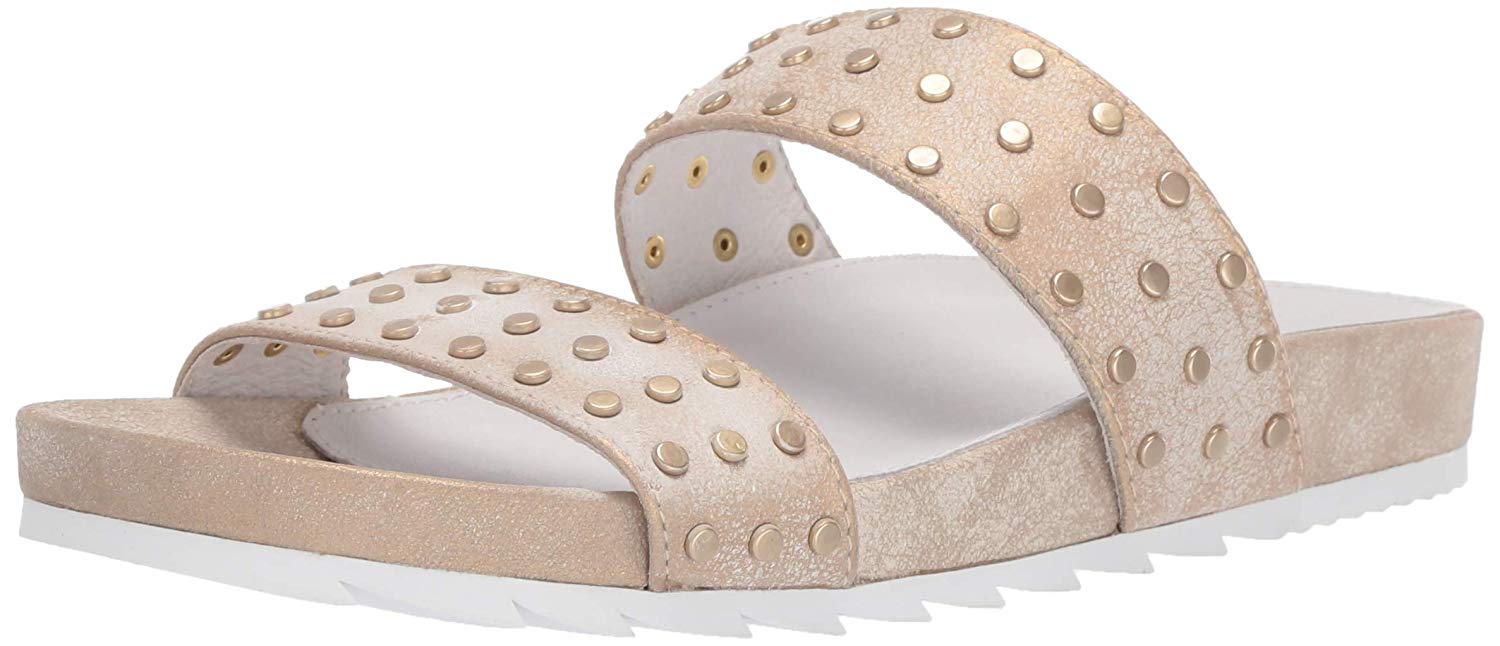 edge washed leather slide