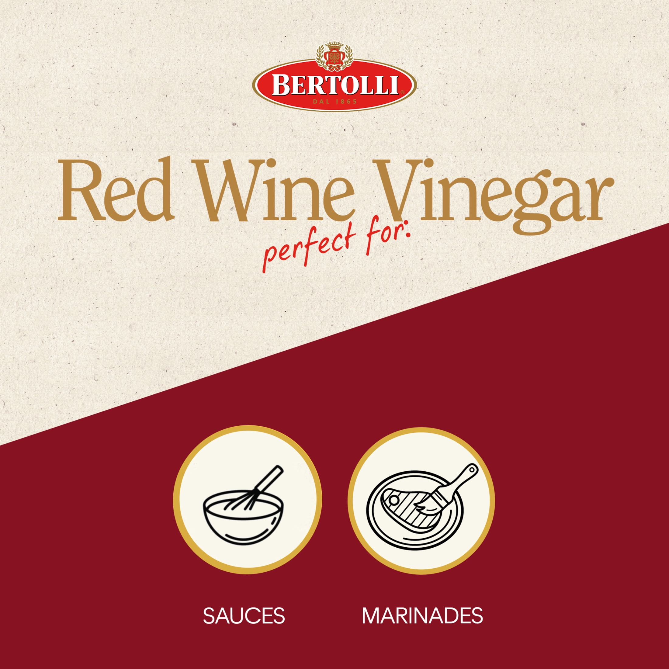 (3 pack) Bertolli Red Wine Vinegar, 16.9 oz