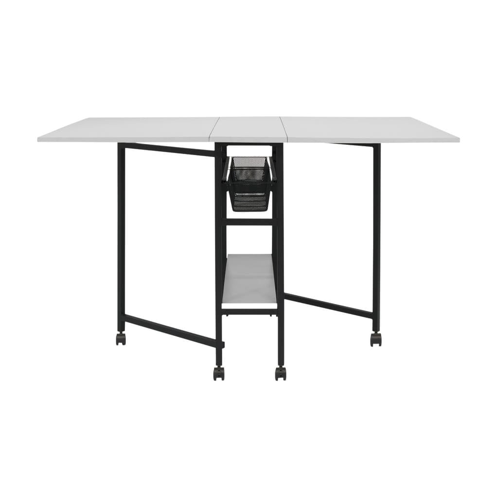 Offex Mobile Fabric Cutting Table with Storage