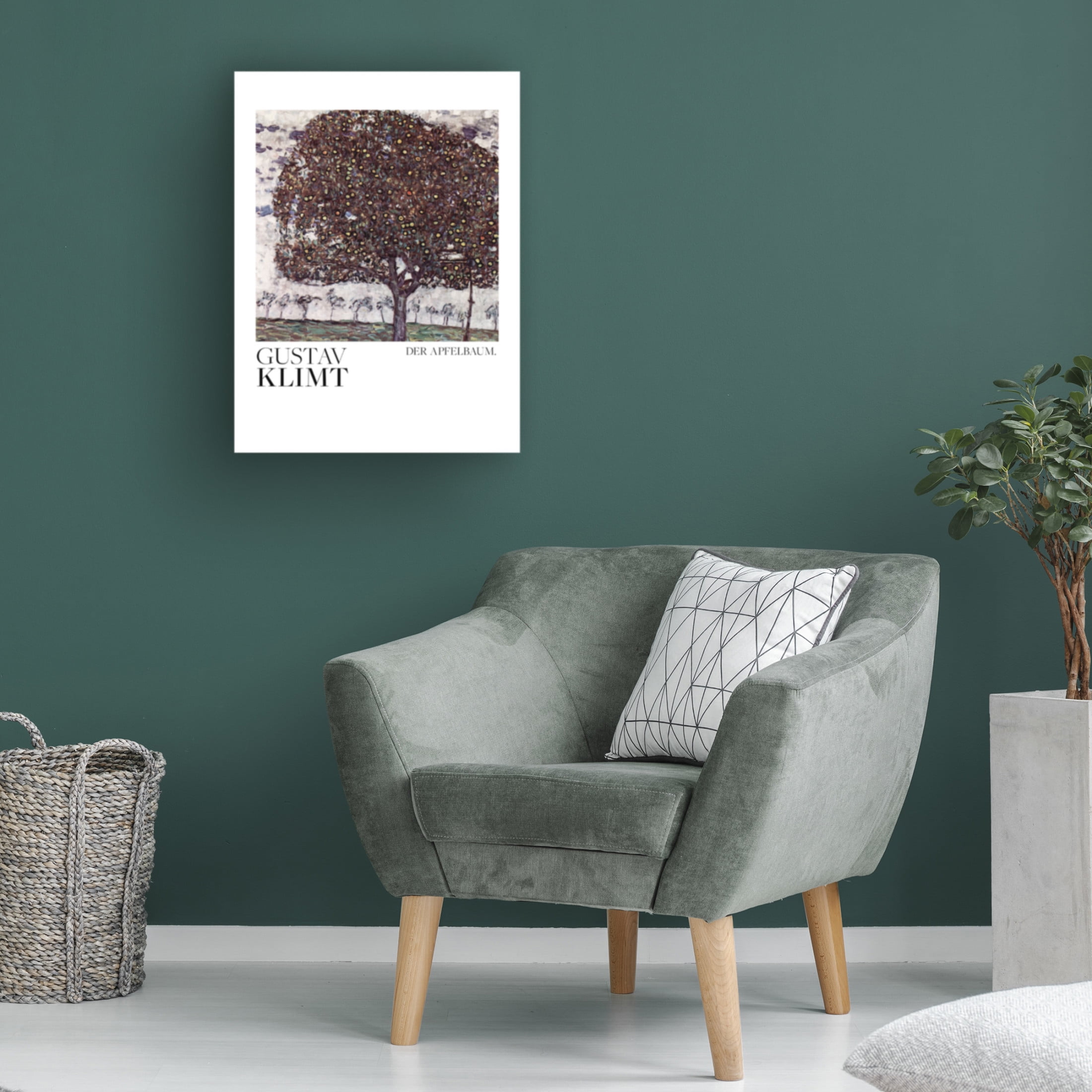 Canvas Wall Art - Pictufy 'Der Apfelbaum 1916 Poster' Wall Art for Living Room, Bedroom, or Office D?cor by Trademark Fine Art - 35 x 47 Inches