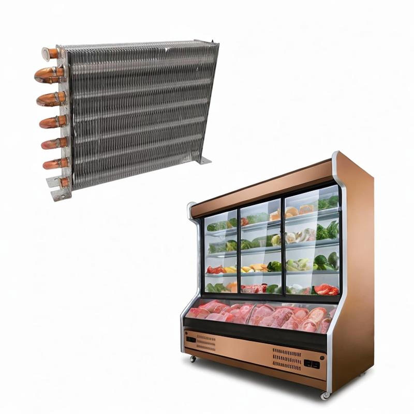 JISADER Refrigerator Condenser Compact Industrial Compressors Aluminum Fin Condenser 175x160mm