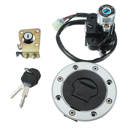 Skylark Ignition Switch Lock Ignition Switch Gas Cap Cover Seat zündschlos Lock Key Set For GSXR600 GSXR750 97-00 US ()