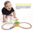 thumbnail image 4 of Toy Railway Kit, Expansion Pack Straight Curved Track Tower Crane Wooden  Set Building Blocks  for Wooden, 4 of 7