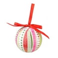 thumbnail image 2 of Northlight 7ct Tree and Striped Decoupage Shatterproof Christmas Ball Ornament Set 2.75" - White/Red, 2 of 4