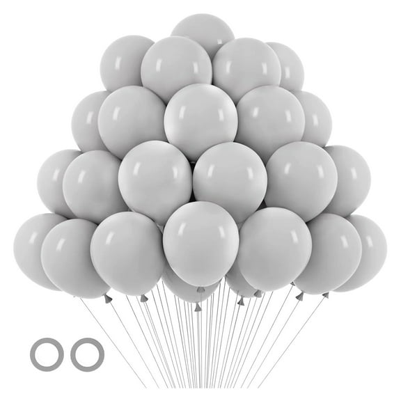 White Balloons 50 Pack, 12 Inch Premium Latex Balloons for Party Decorations, Weddings, Birthdays, Baby Showers, Events, Graduation, Helium or Air Fill, Durable and Easy to Inflate