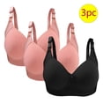 thumbnail image 2 of Everyday Bras for Women Comfy Breathable 3 Pack Bralettes Seamless Soft Sleep Wirefree Bras Adjustable Casual Crop Tops, 2 of 4