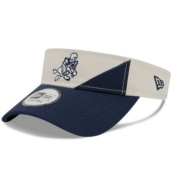 Men's New Era Cream/Navy Dallas Cowboys 2023 Sideline Historic Adjustable Visor