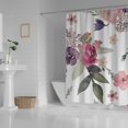 thumbnail image 3 of FREEAMG Bath Curtains Shower Curtain Watercolor Floral Bathroom Waterproof Machine Washable Fabric Decor Shower Curtains for Bathroom, 60x72 inch, 3 of 6