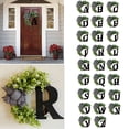 thumbnail image 2 of Simulation Alphabet Print Farmhouse Wreath - No Fading - 3D Bow Tie - Last Name Year Door Wreath Decoration - Household Decor, 2 of 8