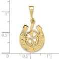 thumbnail image 2 of FJC Finejewelers 10 kt Yellow Gold Good Luck Clover Charm 25 x 15 mm, 2 of 6