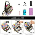 thumbnail image 5 of FORMRS Crossbody Bag for Women Quilted Travel Shoulder Cell Phone Purse with Chain Strap Handbag, Red Retro Shapes, 5 of 7