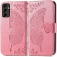 thumbnail image 2 of for Galaxy A14 5G Phone Case Wallet,Women Flip Cover with Credit Card Holders Butterfly Embossed PU Leather Kickstand Wrist Strap Purse Case for Samsung A14 5G 6.6 inch (Pink), 2 of 14