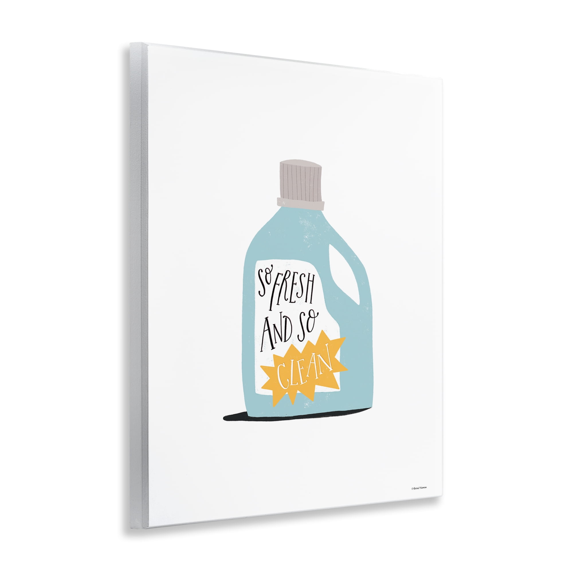 Stupell Industries So Fresh & Clean Laundry Typography Painting Unframed Art Print Wall Art, 11 x 14