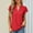 Red, variant on SELONE Dressy Tops for Women Plus Size Short Sleeve Tops Blouses Regular Fit T Shirts Pullover Tees Tops Solid T-Shirts V Neck Tops Casual Blouses Easy Care Soft Breathable Pullover Tops Red M
