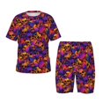 thumbnail image 1 of Balery Skull Conjunto de Pijama Infantil de Manga Corta con Estampado – Ropa de Dormir de Algodón Suave-Large, 1 of 6