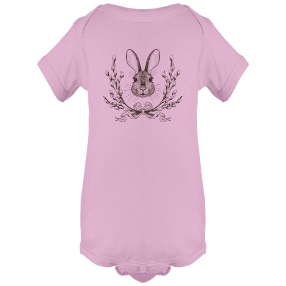 Bunny Head And Branches Bodysuit Infant -Image by Shutterstock,  Newborn