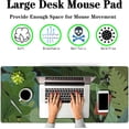 thumbnail image 2 of Full Desk Mat Green Gaming Mousepad XXL, Large Desk Pad for Keyboard and Mouse, Neutral Mouse Pad Waterproof Non-Slip Rubber Base, 35.4" X 15.7" for Work/Game/Office/Home Monstera Leaves Anime, 2 of 6