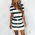 thumbnail image 2 of Mono de manga corta con estampado informal de verano para mujer a la moda con bolsillos y tirantes finos Pompotops ulkah940557, 2 of 4