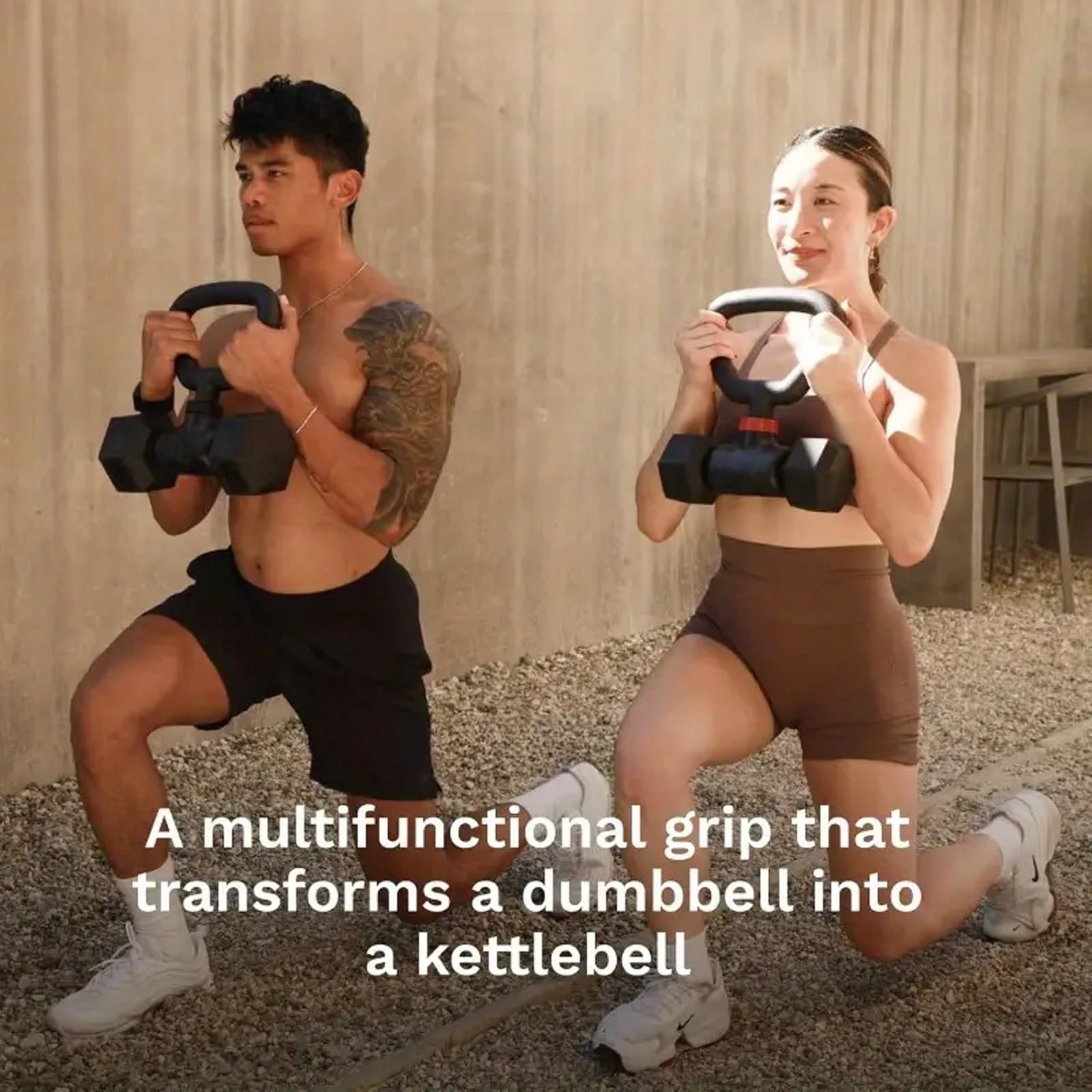 KORIKAHM Hyperbell Dumbbell Converter - Convert Dumbbells to Barbell Set and Kettlebell for Home Fitness - Adjustable & Up to 200 lb Capacity Weight Barbell for Weight Lifting