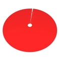 thumbnail image 3 of Kll 30" Christmas Tree Skirt Red Xmas Tree Skirts Mat For New Year Xmas Holiday Party Indoor Outdoor Home Decoration, 3 of 9