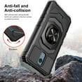 thumbnail image 4 of Case for BLU View 4 Case w/Tempered Glass Screen Protector [Military Grade] Ring Car Mount Kickstand Hard Phone Case for BLU View4 B135DL - Black, 4 of 5