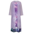 thumbnail image 4 of Summer Dresses for Women Casual, Womens Plus Size Summer Dresses Flowy Floral Print Two-Piece Set Dress Crewneck Sleeveles Dress Cadigan for Wedding Guest, 4 of 6