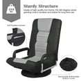 thumbnail image 6 of Resenkos Floor Chair, Sofa Chair, Floor Seat,360-Degree Swivel Gaming Floor Chair with Foldable Adjustable Backrest-Gray, 6 of 8