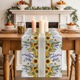 thumbnail image 2 of Table Runner 48 Inches Long for Kitchen Dining, Sunflowers Dresser Scarf Farmhouse, Dining Table Decorations for Wedding/Parties, Yellow Purple Floral Watercolor Botanical Farmhouse 13 x 48 In, 2 of 8