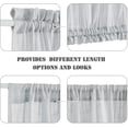thumbnail image 3 of ZMLEVE French Door Curtain - 52 x 72 inches Light Grey Fabric Rod Pocket Door Panel Curtain for Window Light Filtering Including Bonus Adjustable Tieback, One Piece, 3 of 7