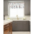 thumbnail image 5 of Independence Day Red Blue Star White Rod Pocket Valance Window Curtains,USA Flag Pentagram Kitchen Short Panel Valances Windows Treatment for Bedroom Laundry Room 54x18in, 5 of 7