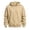 Khaki, variant on LYSMORA Men's V Neck Pullover Hoodie, Contrast Drawstring Long Sleeve Casual Athletic Solid Sweatshirt With Front Kangaroo Pocket