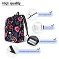 thumbnail image 4 of Yiaed Dancing Skeletons Floral Garden Print Backpack, Premium Laptop Backpack, Travel Backpack for Women, Lightweight Backpacks, Comfortable Back Pack-Small, 4 of 5