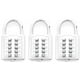 thumbnail image 4 of 3X Candado de Combinacion de Boton Antirrobo de Contrasena de Empuje Cerradura de Seguridad de Aleacion de Zinc Cerradura Codificada para Equipaje Maleta Candado de Casillero, 4 of 10