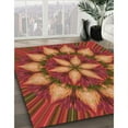 thumbnail image 3 of Ahgly Company Machine Washable Indoor Square Transitional Orange Area Rugs, 3' Square, 3 of 7
