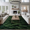 thumbnail image 3 of 5'x8' Area Rugs, Green Forest Indoor Outdoor Area Rug for Living Room Bedroom, Pine Trees Modern Mysterious Art Washable Bathroom Rugs Kitchen Floor Carpet Mats Home Decor Aesthetic, 3 of 8