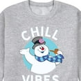 thumbnail image 3 of Frosty The Snowman - Christmas - Chill Vibes - Men's Crew Neck Fleece Pullover, 3 of 5