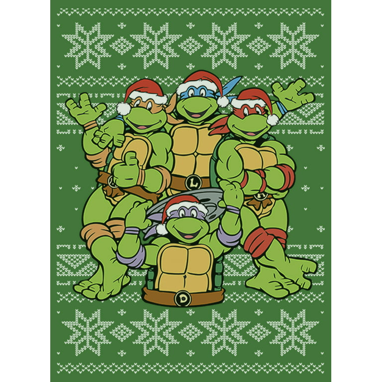 Teenage Mutant Ninja Turtles Men's Ugly Christmas Sweater Sweatshirt Green