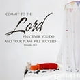 thumbnail image 2 of Wall Decal Quote Proverbs 16 Commit To The Lord Whatever You Do Bible Verse Scripture Decor, 2 of 7