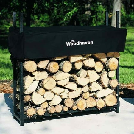 Face Cord Firewood - 3' Firewood Rack - 1/8 Cord Capacity (Black) (3'H x 3'W x 10