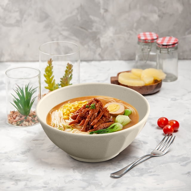 Straw Soup Bowl | Sustainable Eco-Friendly Dormitory Dining Bowl | Lightweight Easy-To-Clean Student Instant Noodle Bowl | Multi-Purpose Soup Snack Container for Outdoor Use