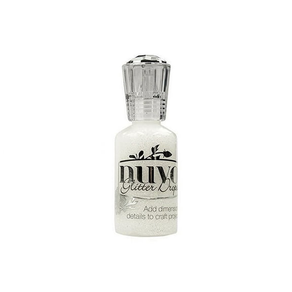 Nuvo Glitter Drops 1.1oz-White Blizzard